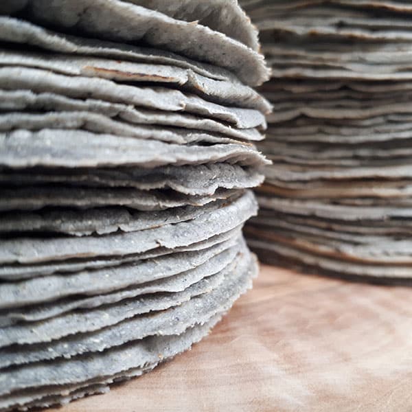 blue soft corn tortillas
